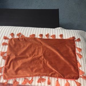 2 rust colored pillowcases size 12x19 inches